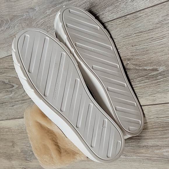 Aquatalia Size 10 Tan Nelle Suede & Shearling Bootie NWT - Picture 9 of 9